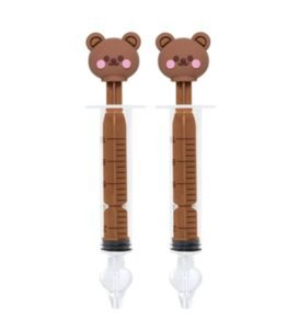 L2N Pharma Lot de 2 Seringues Bébé pour Lavage Nasal Ourson