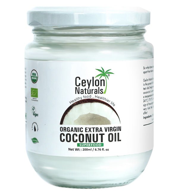 Ceylon Naturals – Huile de coco extra vierge Bio – 200 ml