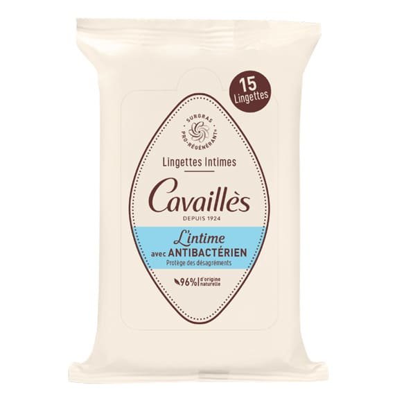 CAVAILLES LINGETTES ANTIBACTERIEN 15 UNITES