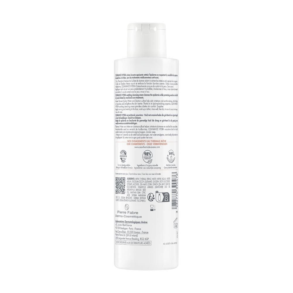 Avène - cleanance hydra crème lavante apaisante 200 ml – Image 2