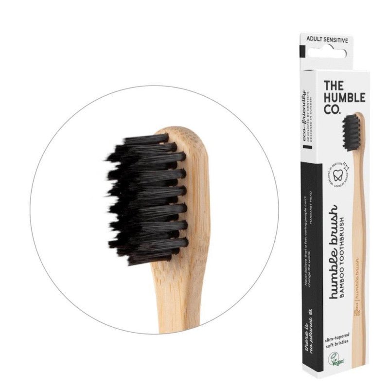THE HUMBLE BROSSE A DENTS NOIRE BAMBOU ADULTE DENTS SENSIBLES – Image 2