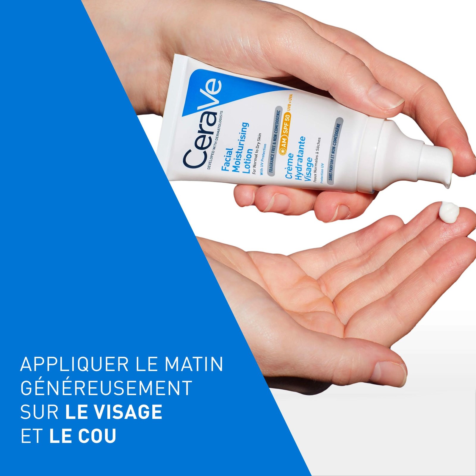 CeraVe Crème Hydratante Visage SPF 50 Peaux Normales À Sèches 52ml – Image 9