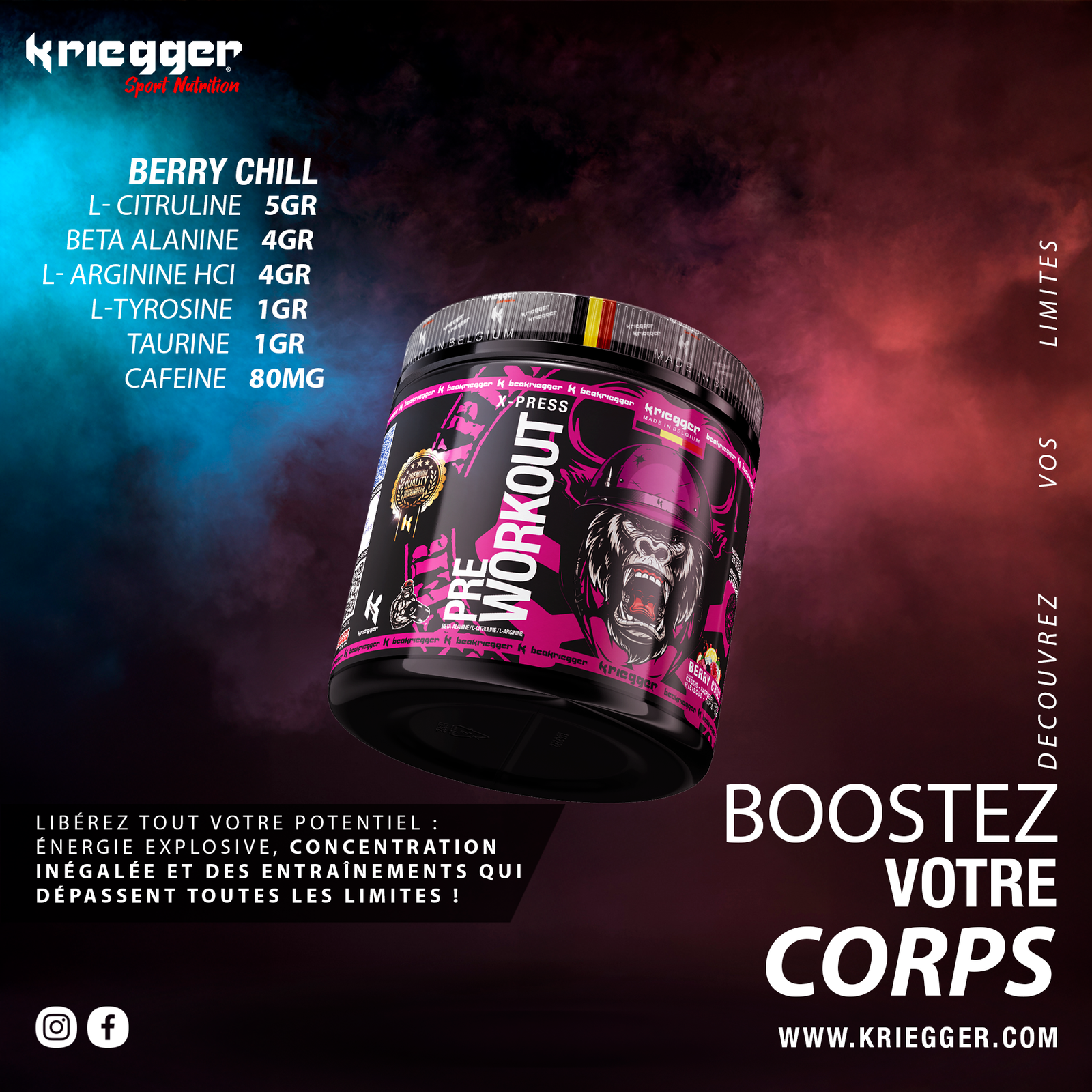 Kriegger PRE WORKOUT X-PRESS 300g – Image 3
