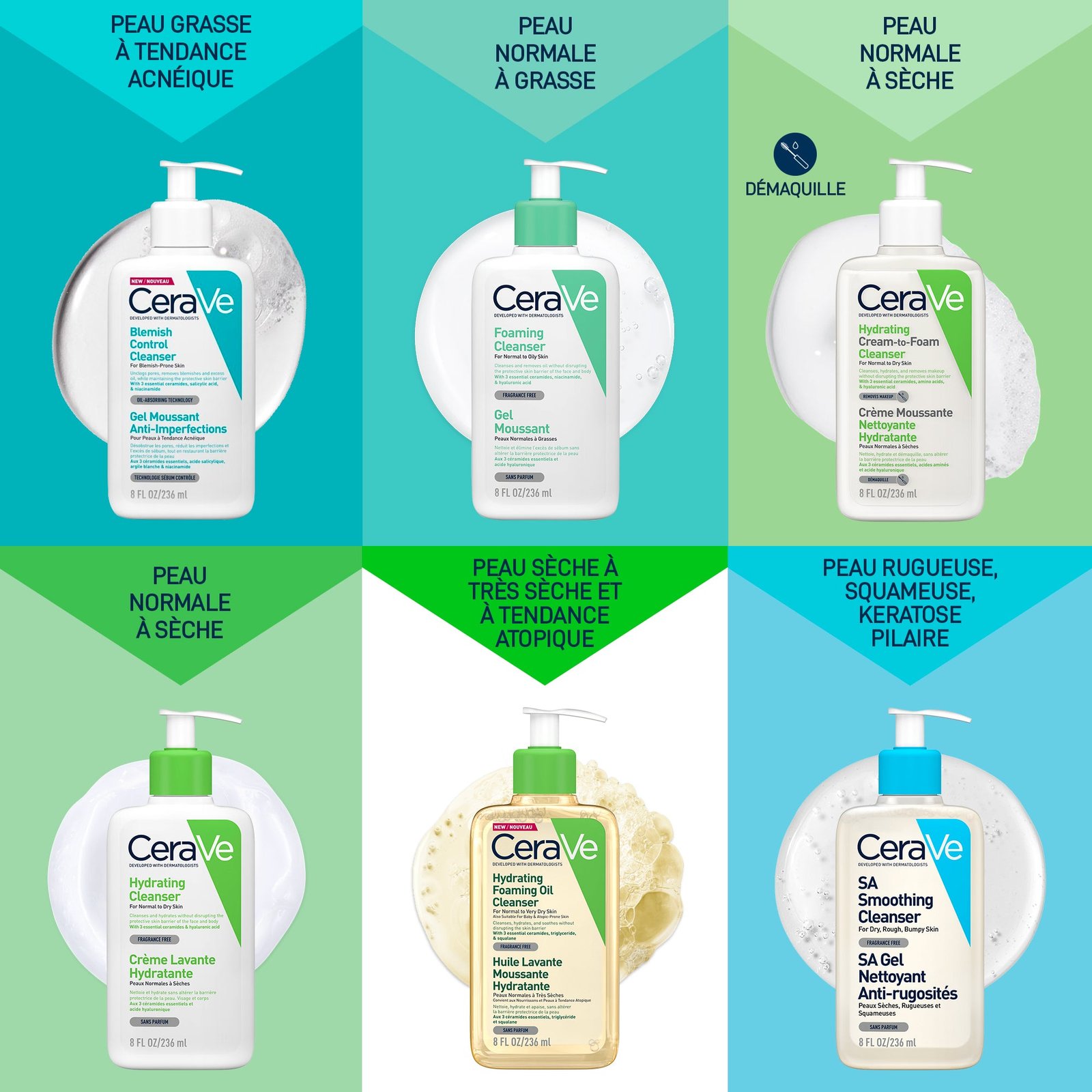 Cerave gel moussant nettoyant peau normale à grasse 473ml – Image 11