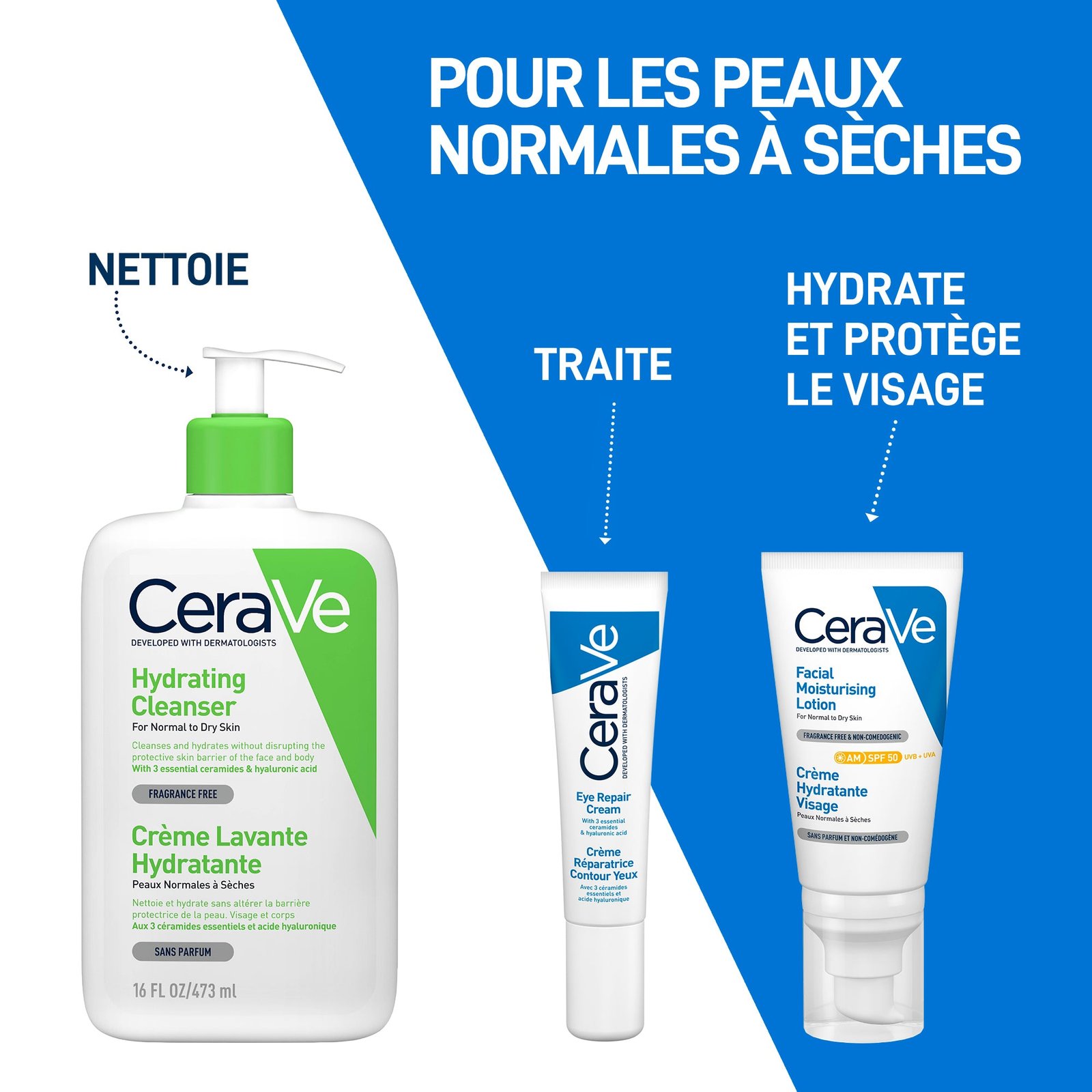 CeraVe Crème Hydratante Visage SPF 50 Peaux Normales À Sèches 52ml – Image 10