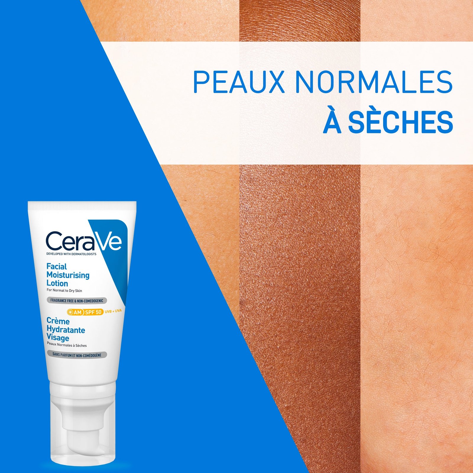 CeraVe Crème Hydratante Visage SPF 50 Peaux Normales À Sèches 52ml – Image 7