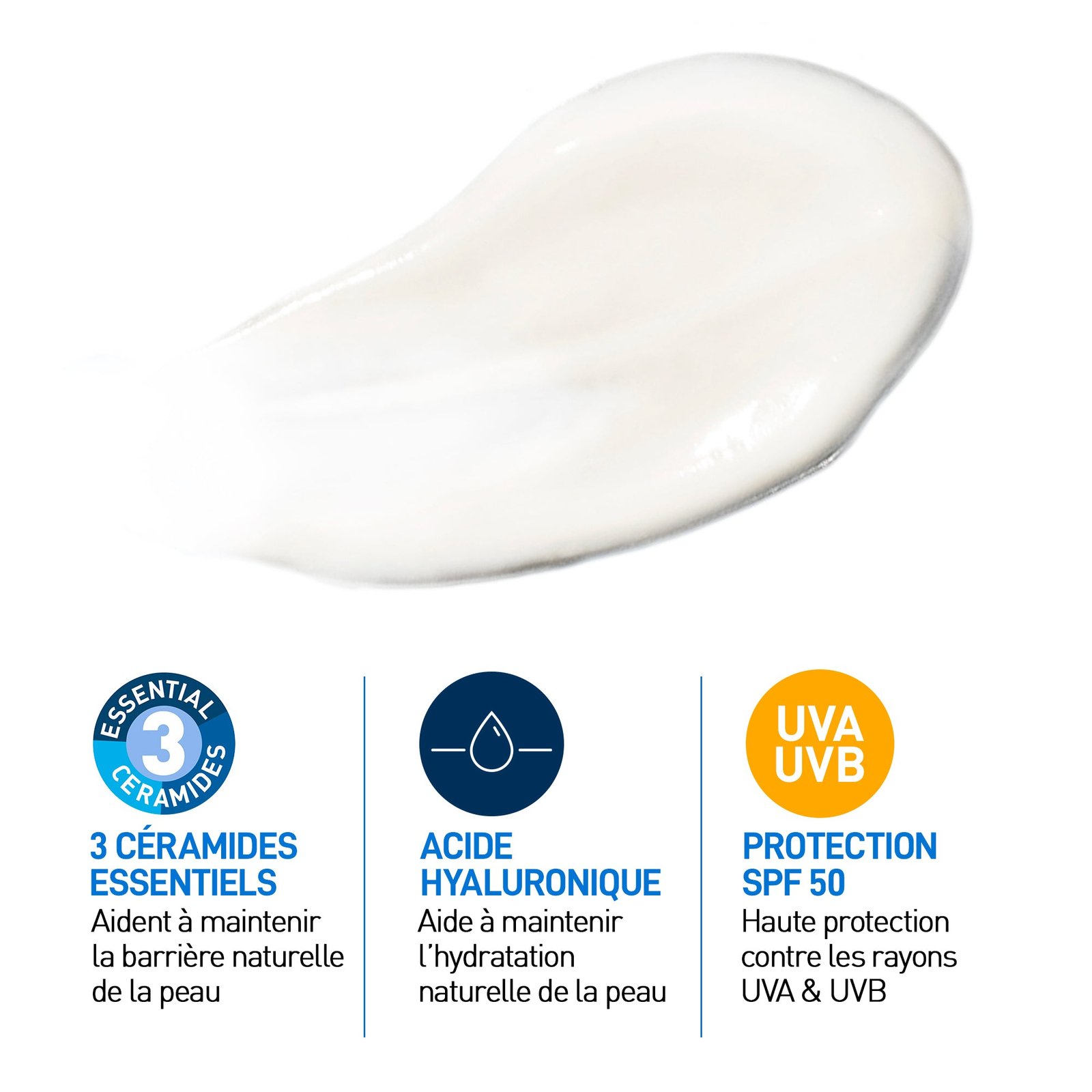CeraVe Crème Hydratante Visage SPF 50 Peaux Normales À Sèches 52ml – Image 5