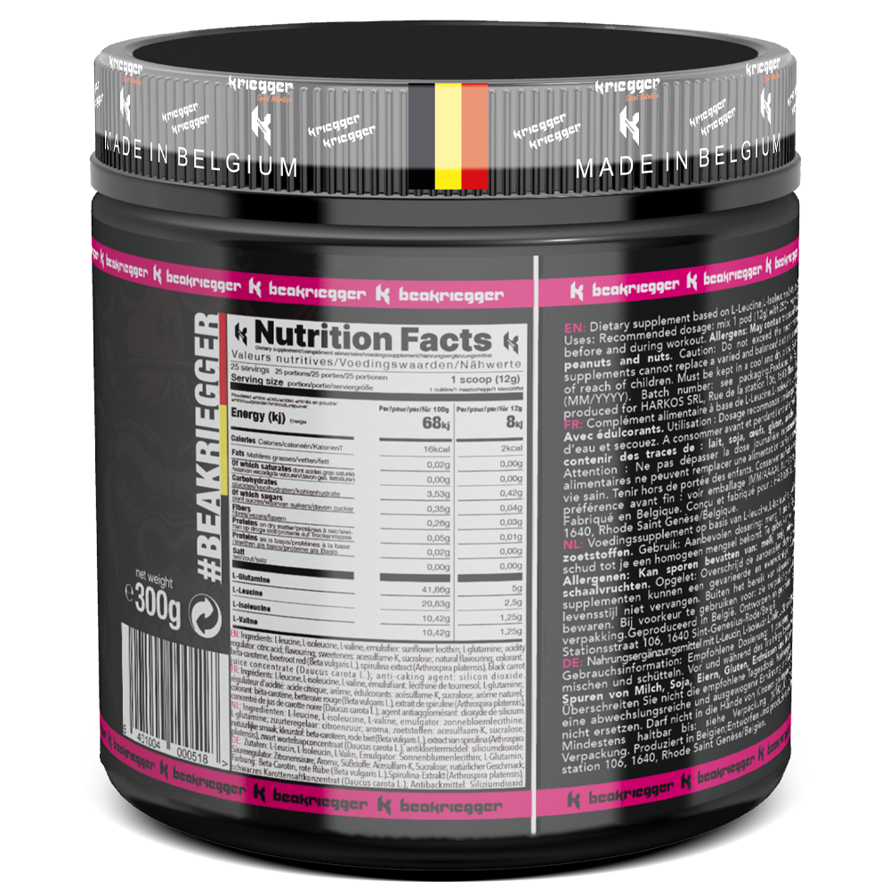 Kriegger BCAA 2:1:1 + GLUTAMINE 300g – Image 2