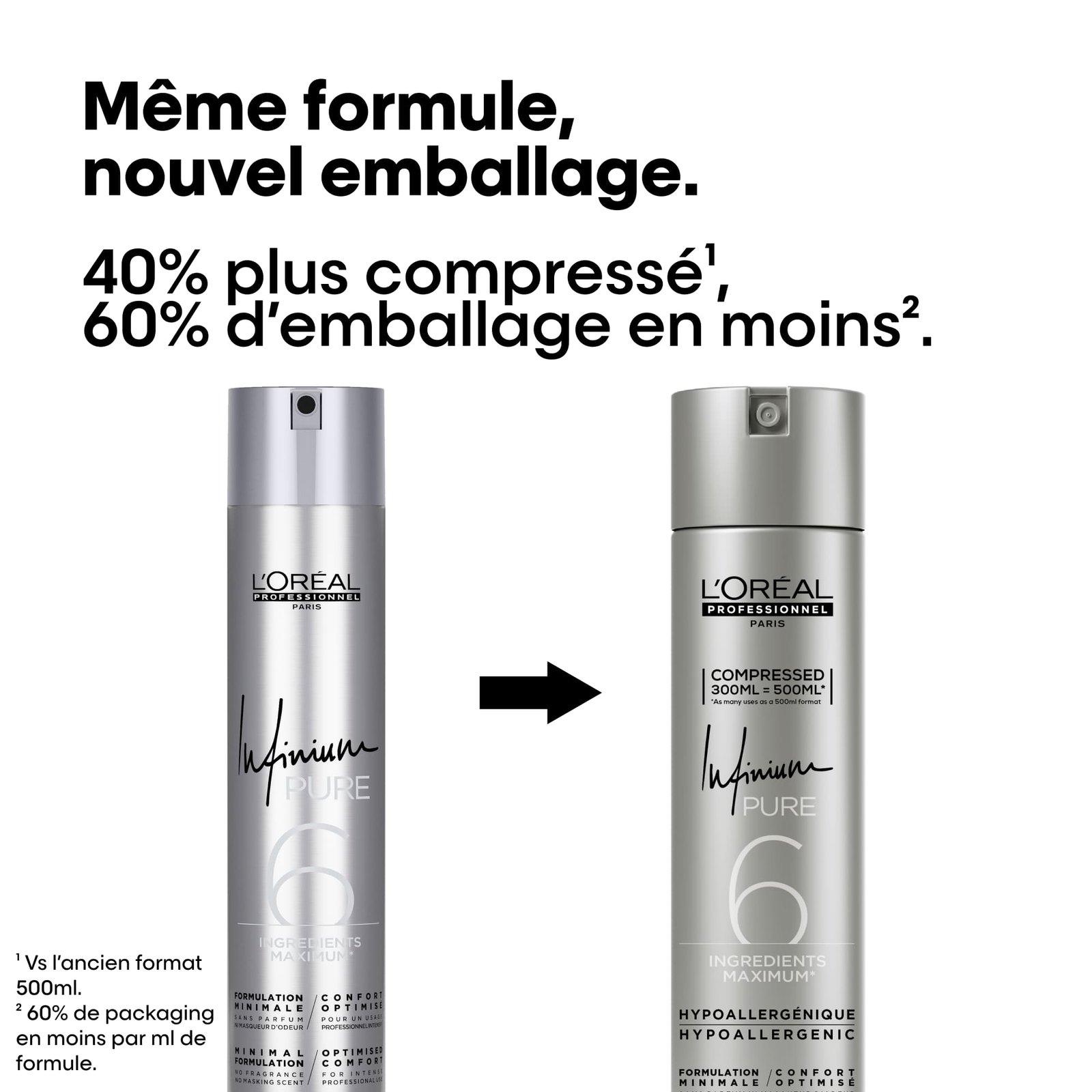 L'Oréal Professionnel Infinium Pure 6 Flexible Flexible Lacquer 500ml – Image 3