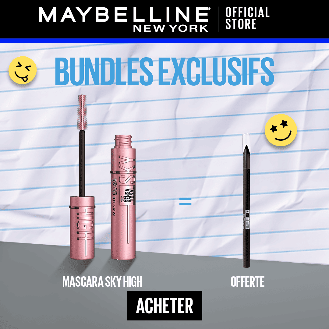 MAYBELLINE NEW YORK – MASCARA LASH SENSATIONAL SKY HIGH = TATTOO LINER OFFERT
